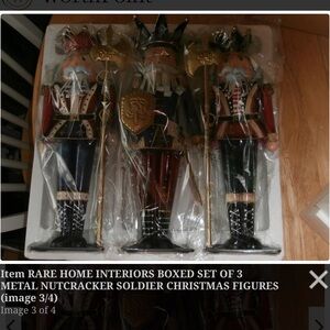 Home Interiors Nutcracker Soldier Set - Red, Black, Gold